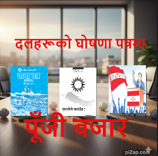 दलहरूको घोषणा पत्रमा पूँजी बजार: रास्वपाले धेरै शब्द खर्च गर्दा काँग्रेसले एफआइआइ भित्र्याउने भन्यो एमालेले के भन्यो